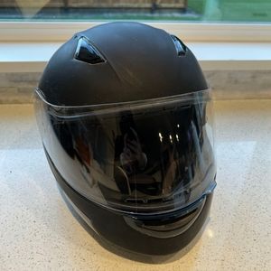 Matte Black Motorcycle Helmet